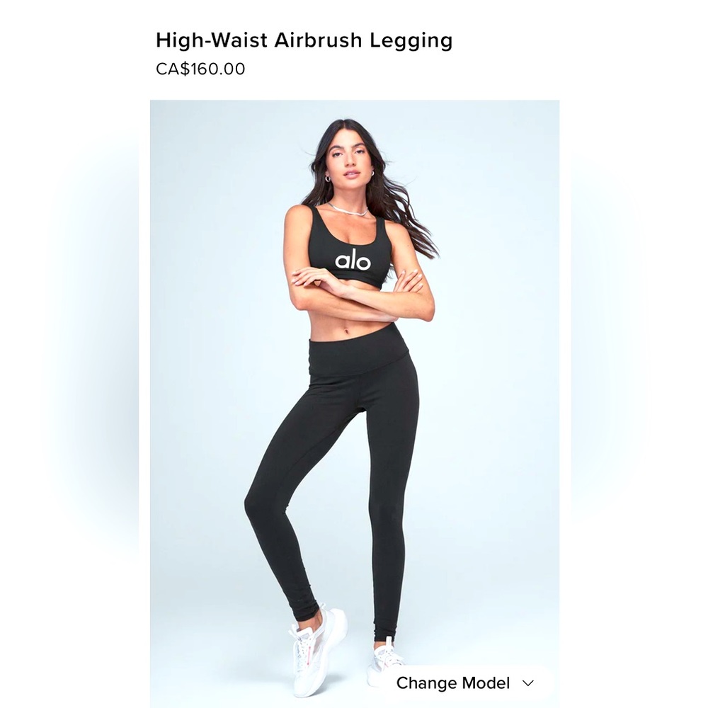 NWOT ALO YOGA HIGH-WAIST AIRBRUSH LEGGINGS